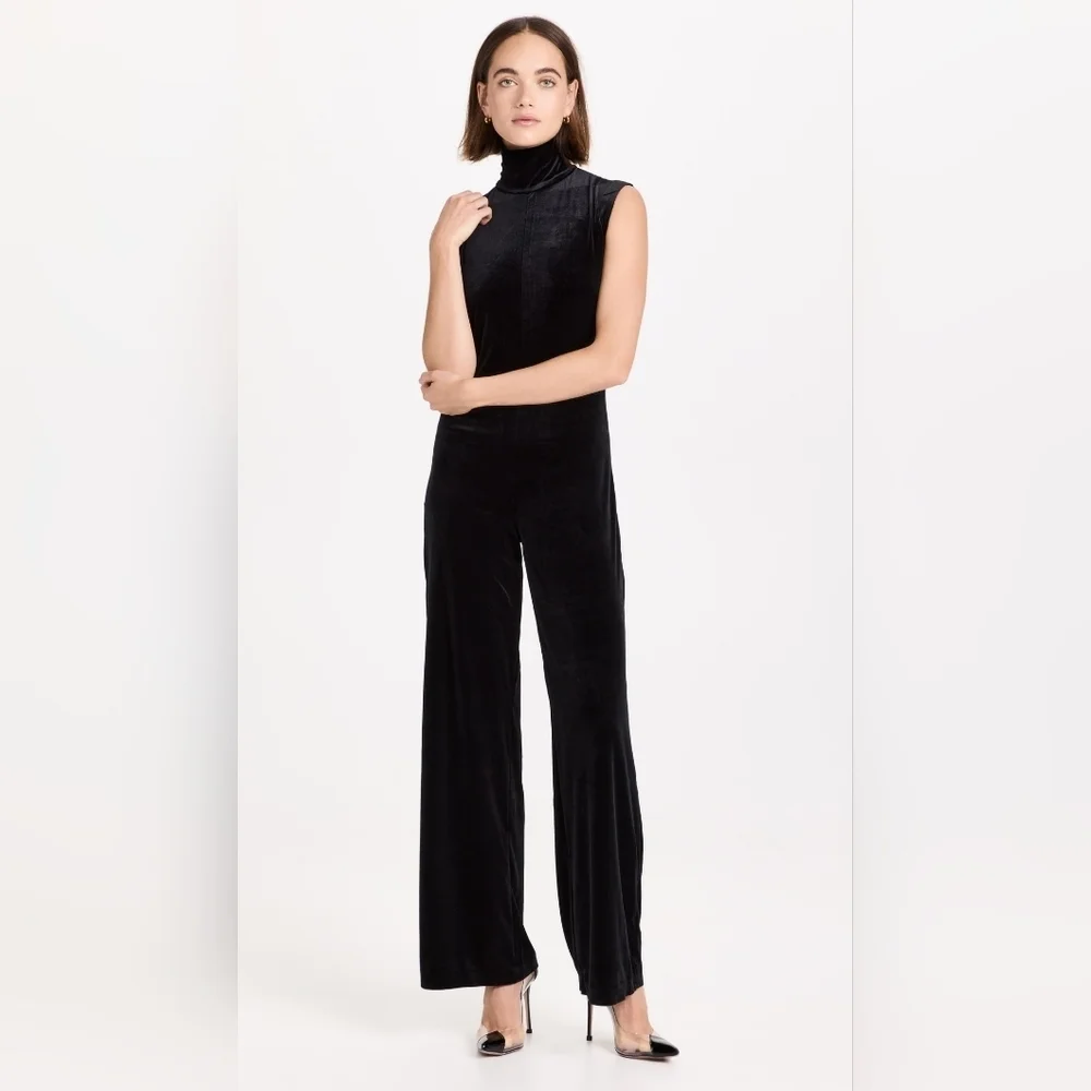 Norma Kamali Black Sleeveless Jumpsuit with Turtleneck - Picture 5 of 6